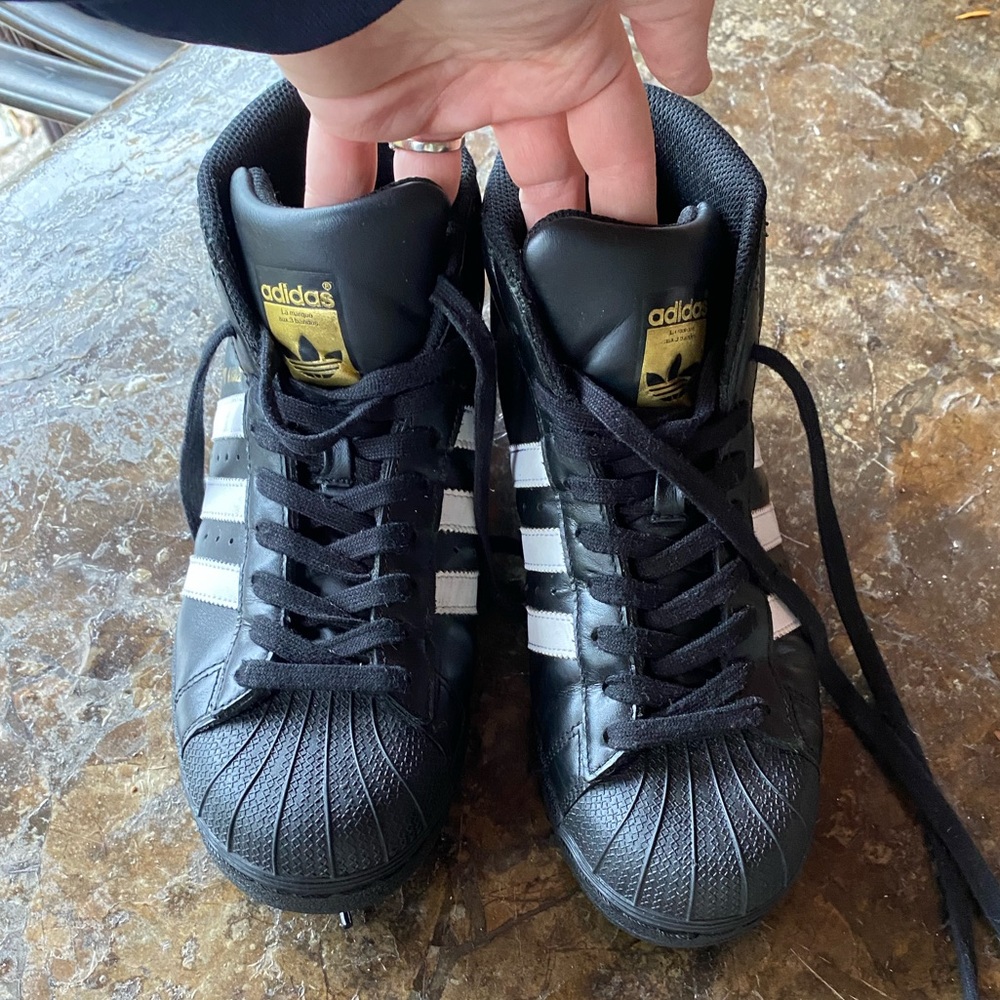 Adidas Originals Pro Model High Top SuperStar Sneaker training shoes 6.5 boys
